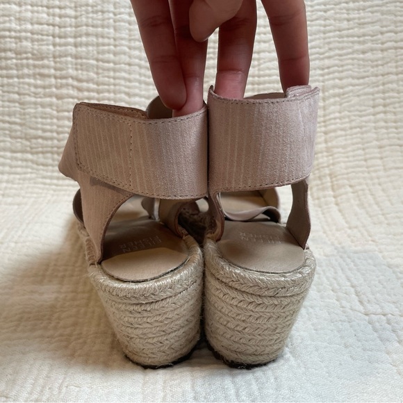 Eileen Fisher Willow Soft Suede Wedge Espadrille in Pink Size 8 - Picture 8 of 16